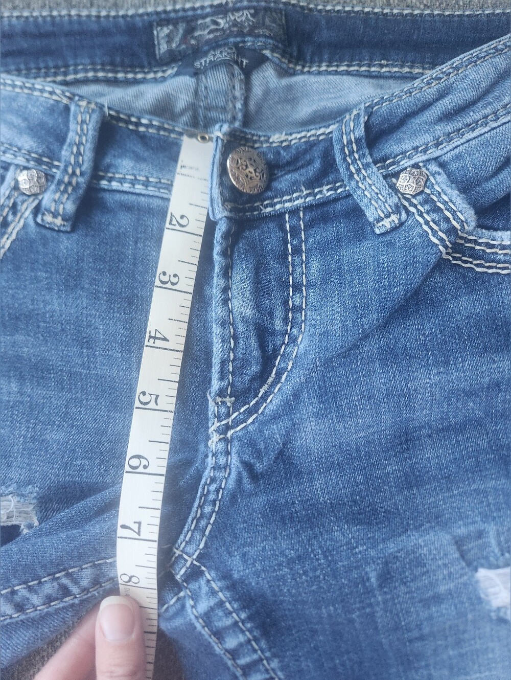 Silver Aiko‎ Straight Distressed Jeans 29X32 - Picture 8 of 10